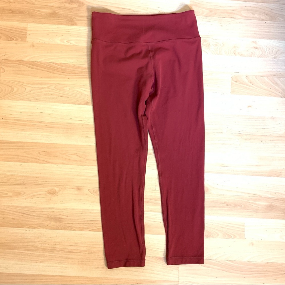 ZYIA Active Burgundy Leggings High Rise Athletic Workout Size 6-8